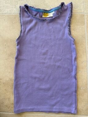 Boden Purple Ribbed Sleeveless Top